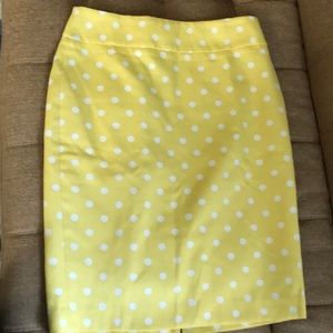 Ann Taylor polka dot pencil skirt
